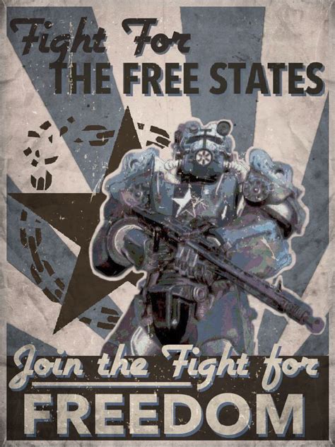 Free States Propaganda Poster Fallout Fallout Posters Fallout