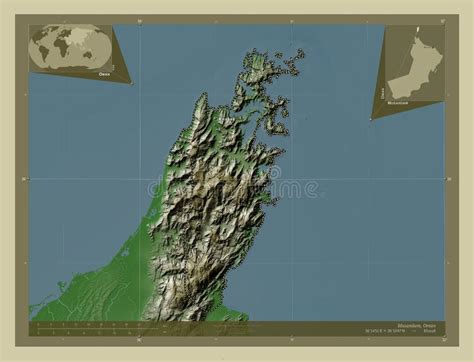 Musandam, Oman. Wiki. Labelled Points of Cities Stock Image - Image of ...