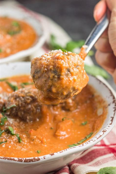 Tomato Basil Bisque With Italian Meatballs Physical Kitchness Recipe Whole 30 Recipes