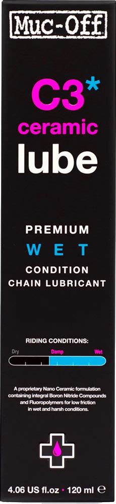 Muc Off C3 Ceramic Wet Lube Chain Lubricant Chain Oil Spray Bike