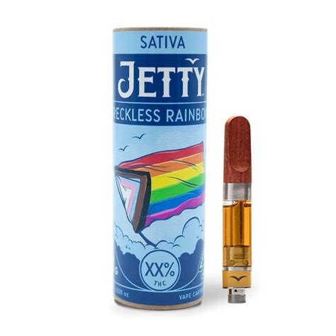 Reckless Rainbow High Thc Cartridge 1g Jetty Extracts