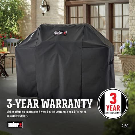 Weber Genesis Ii 300 58 In W X 445 In H Black Gas Grill Cover 217130 At