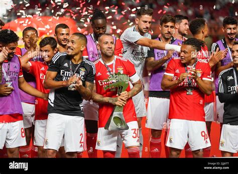 Lisbon Portugal 26th July 2022 Benfica Team Celebrates After The