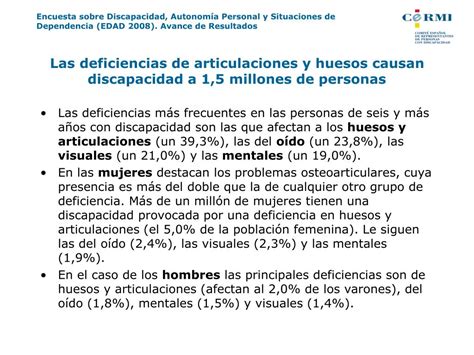 PPT Encuesta sobre Discapacidad Autonomía personal y situaciones de