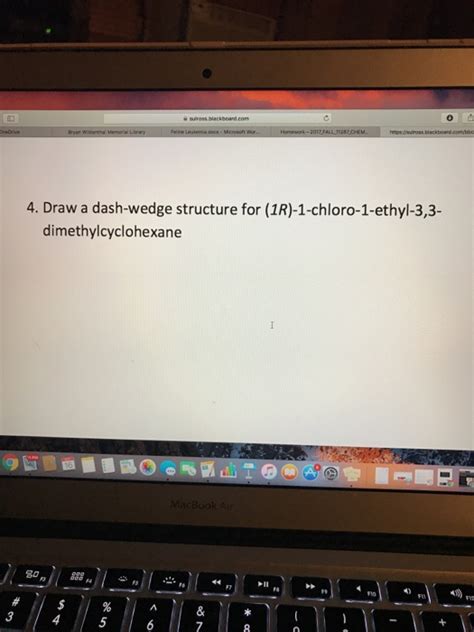 Solved 4 Draw A Dash Wedge Structure For Chegg