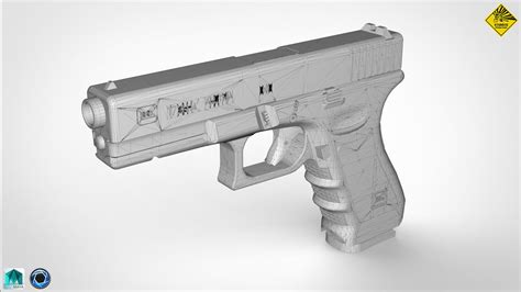 Glock 17 Gen 4 Modelo 3d 9 3ds Dwg Fbx Max Obj Stl Ma Unknown Free3d