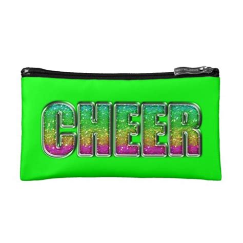 Cheer Glitter Travel Bag Cosmetics Bags Zazzle