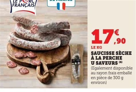 Promo Saucisse sèche à la perche u saveurs chez Hyper U