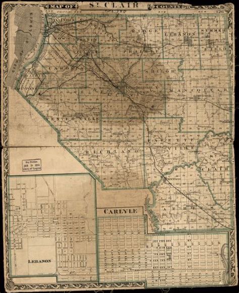 Map Of St Clair County Library Of Congress