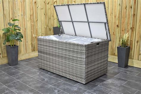 Auflagenbox 160 X 92 X 86 Cm 970 Liter Hellgrau Meliert Garten