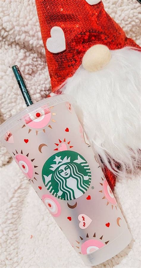 Pink Evil Eye Sbux Venti Cupreusable Cup Personalized Evil Etsy