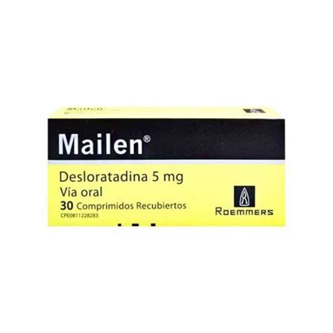 Mailen Desloratadina 5mg X 30 Comprimidos Roemmers Farmadon La