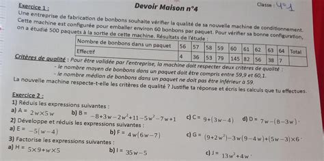 Bonjour Quelqu Un Pourrait Il M Aider Pour L Exercice De Mon Dm De