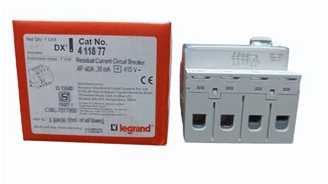 Four Pole Legrand DX3 4P 40A RCCB 415V At Rs 5304 In Mumbai ID