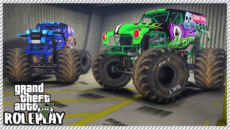 GTA 5 Roleplay Monster Jam Trucks Causing Mayhem RedlineRP 389