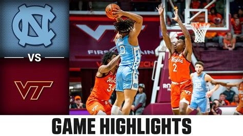 North Carolina Vs Virginia Tech Mens Basketball Highlights 2022 23 Youtube