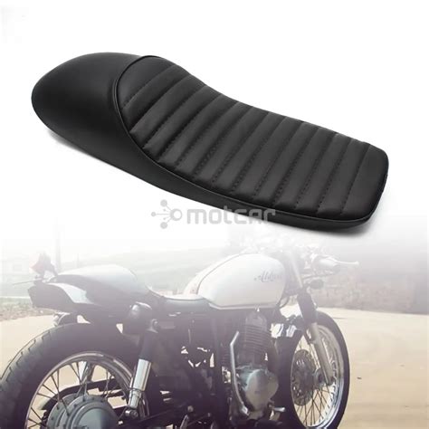 Assento De Motocicleta Cor Preta Vintage Hump Cafe Racer Assento