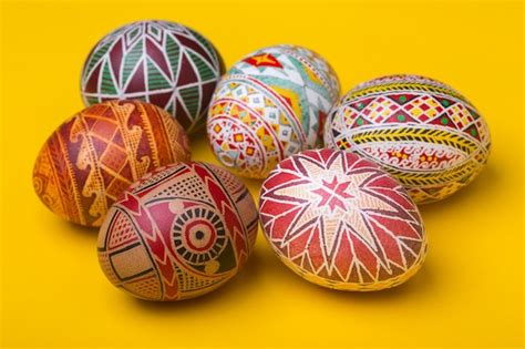 Premium Photo Happy Easter Card Beautiful Easter Egg Pysanka Handmade