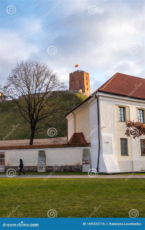 National Museum of Lithuania and Remains of Upper Castle on Hill in Vilnius Editorial Photo ...