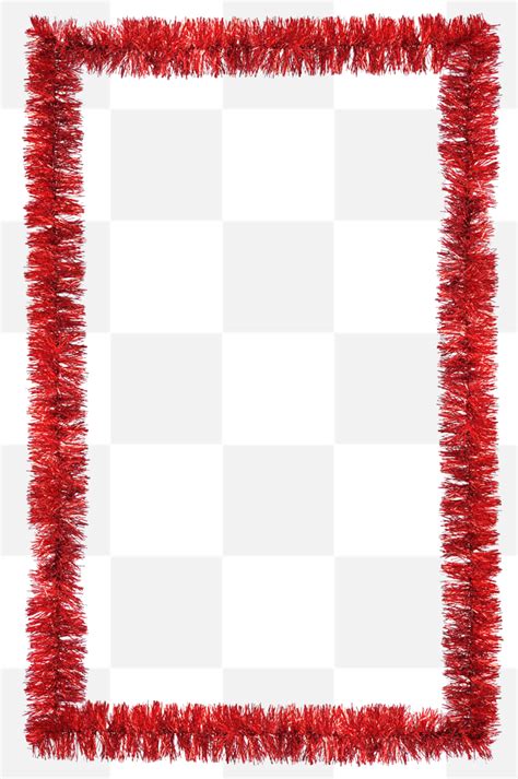 664 X 1000 Px Red Christmas Frame Png Free Png Image With Transparent