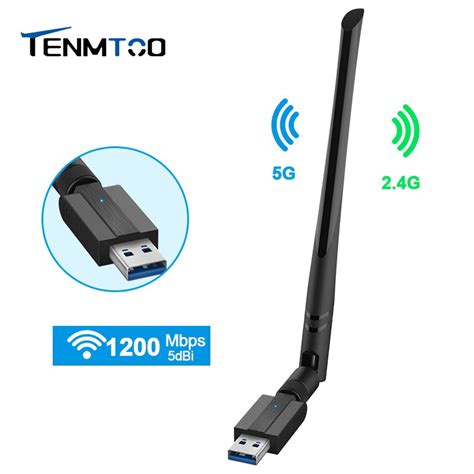 Tenmtoo 1200mbps Usb Wifi Adapter For Pc Usb3 0 Wifi Adapter 2 4g 5ghz High Gain