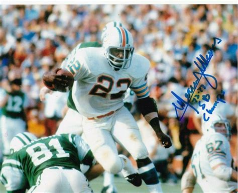 MERCURY MORRIS MIAMI DOLPHINS 72,73, SB CHAMPS ACTION SIGNED 8x10 ...