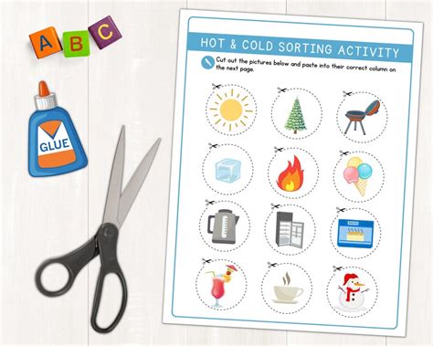 Hot And Cold Sorting Activity Printable Hot Or Cold Worksheets