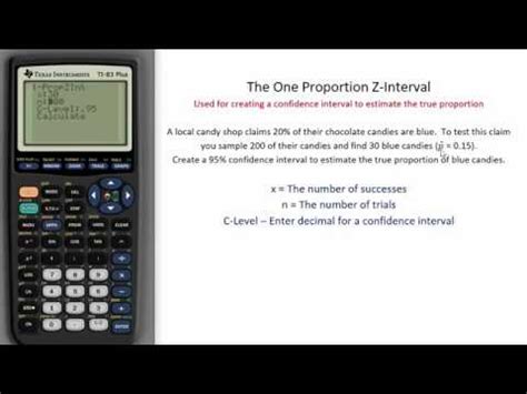 One Proportion Z Interval TI Calculator Tutorial Detailed