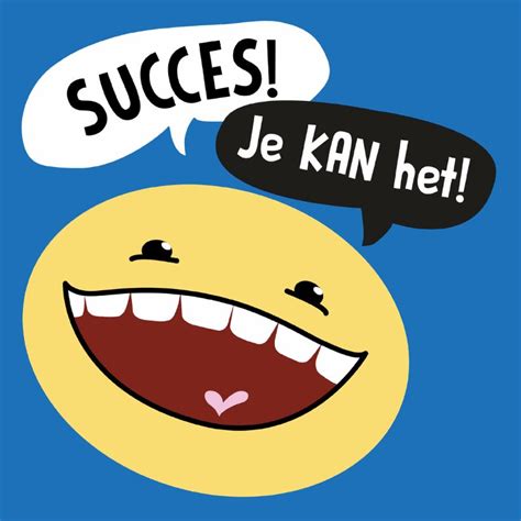 Succes Kaart Smiley Wenskaarten Kaartje2go