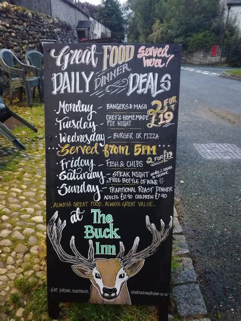 Menu at The Buck Inn Malham pub & bar, Malham