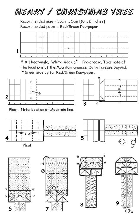 Francis Ow S Origami Diagrams Heart Christmas Tree