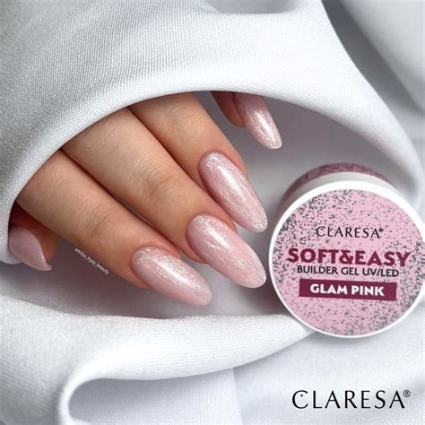 Żel budujący SOFT EASY builder gel glam pink 12g Claresa