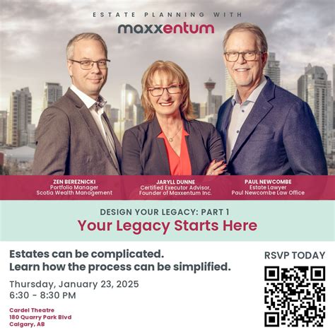 Unlock the Secrets to Designing Your Legacy Join us for the First of a ...