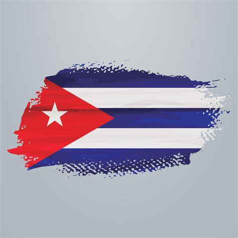 Cuba Flag Brush Vector Art At Vecteezy