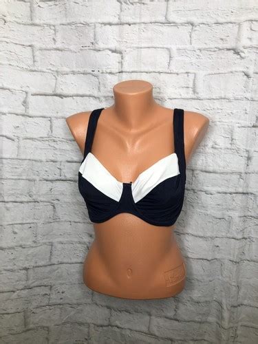Panache NAVY WHITE Catarina Bikini Swim Top Size 30 GG EBay