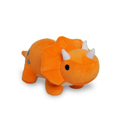 Buy Avocatt Orange Dinosaur Triceratops Plushie - 10 Inches Stuffed Animal Plush Dino - Plushy ...