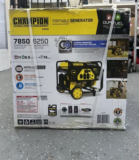 100592vr 6250w Champion Dual Fuel Generator Manual W Co Shield Ebay