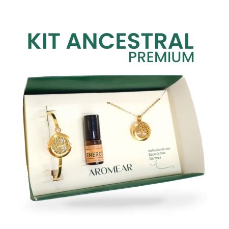 Kit ANCESTRAL PREMIUM Colar e Bracelete Árvore da Vida Óleo