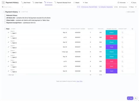 Payment History Template by ClickUp™ | Template by ClickUp™