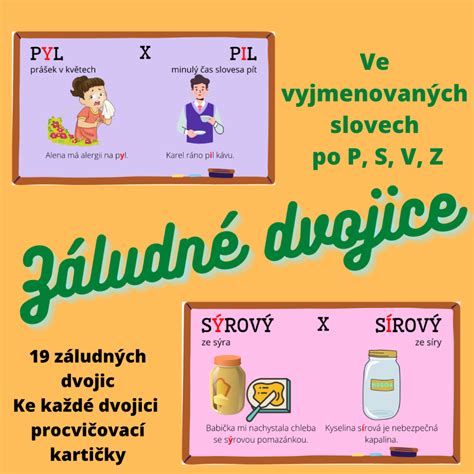 Materi L Z Ludn Dvojice Vyjmenovan Slova P S V Z