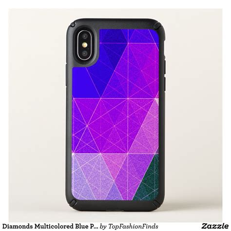 Diamonds Multicolored Blue Purple Pink Geometric Speck iPhone X Case ...