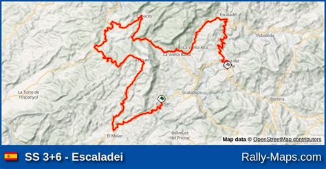 Ss Escaladei Stage Map Rally De Espa A Wrc Rally