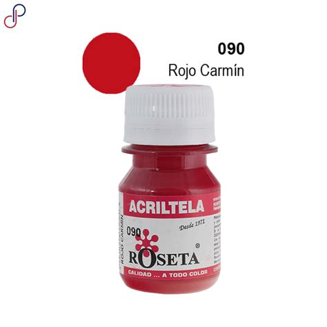 Acriltela Roseta Rojo Carmín