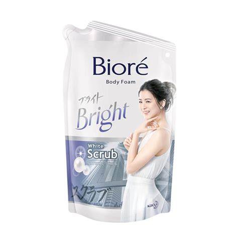 Jual Biore Body Foam Bright White Scrub Pouch 220ml HBHoz