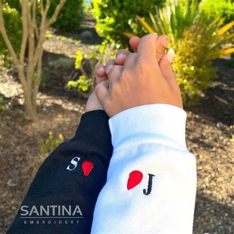 Custom Embroidered Matching Couple Hoodies For Boyfriend And Girlfrien