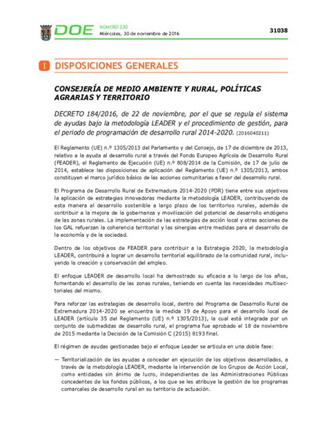 Fillable Online I Disposiciones Generales Doe Junta De Extremadura