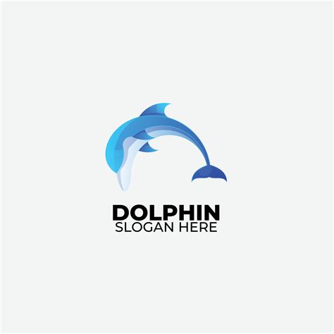 gradient color dolphin design logo vector 16314011 Vector Art at Vecteezy