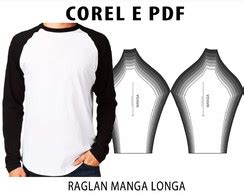 Molde Camiseta Masculina Raglan Manga Longa Pdf E Corel Elo7