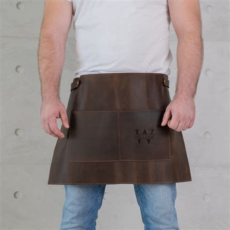 Personalized Leather Apron Leather Waist Apron Waist Apron With