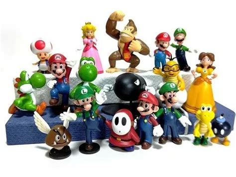 Figuras Super Mario Bros Yoshi Luigi Peach Bowser Piezas En Venta En